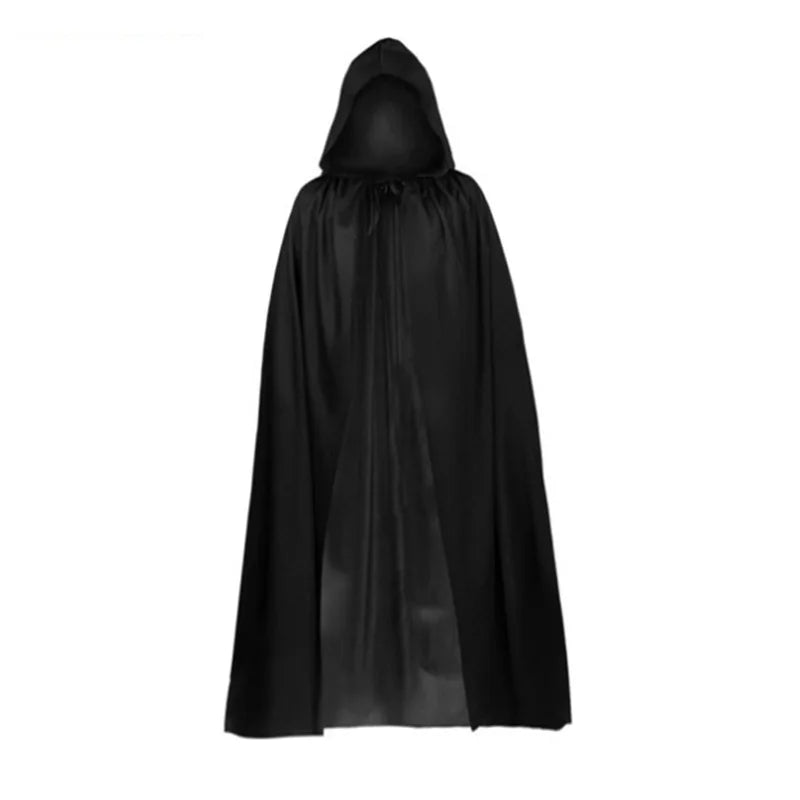 Skanto | Svart kappe med hette – Lang unisex Halloween & cosplay omslag