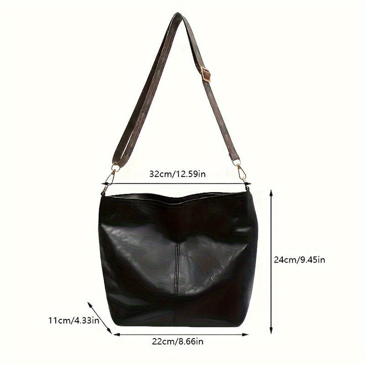 Skanto | CityPure PU Messengerbag – Hvit Urban Skulderveske med Glidelås