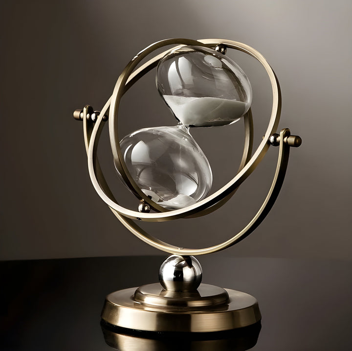 Skanto | GracefulTime Klokke – Luksuriøs Timeglass med Elegant Gullramme og Tidsløst Design