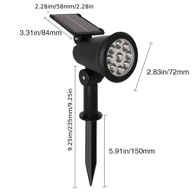 SolarLuxe Spotlight - Bærekraftig 9LED Hagebelysning | Skanto