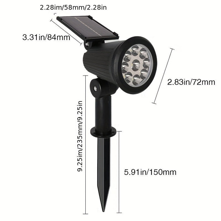 SolarLuxe Spotlight - Bærekraftig 9LED Hagebelysning | Skanto