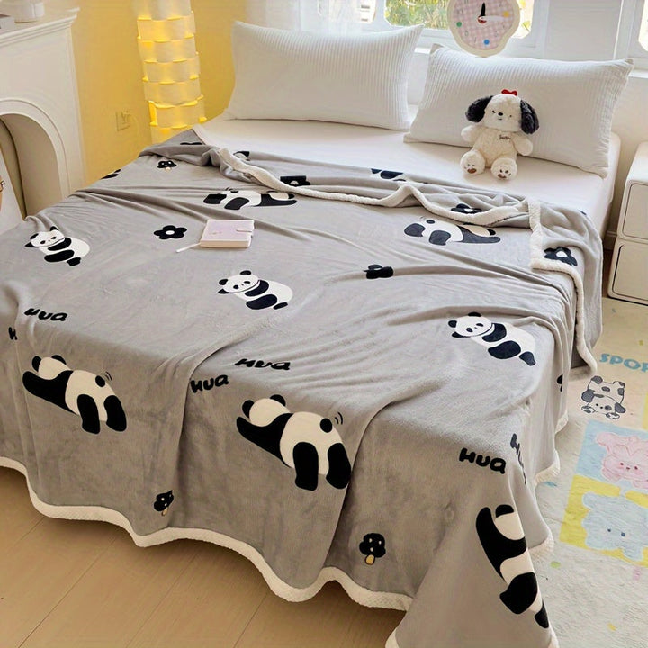 PandaSnuggle – Luksus Flanell Fleece Teppe Skanto