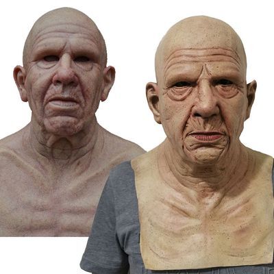 Creepy Old Man Maske – Realistisk Lateks Halloween Maske for Voksne | Skanto