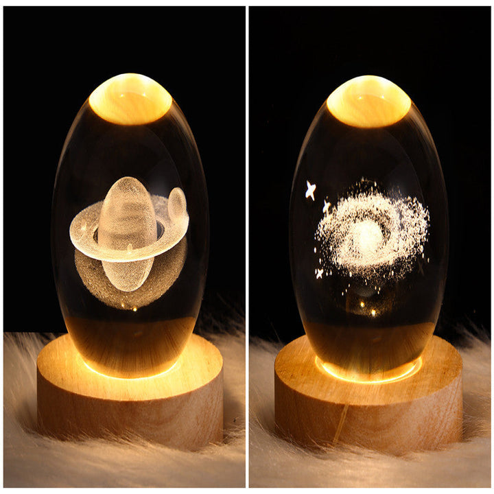 3D Galaxy Crystal Ball LED Nattlys | Skanto