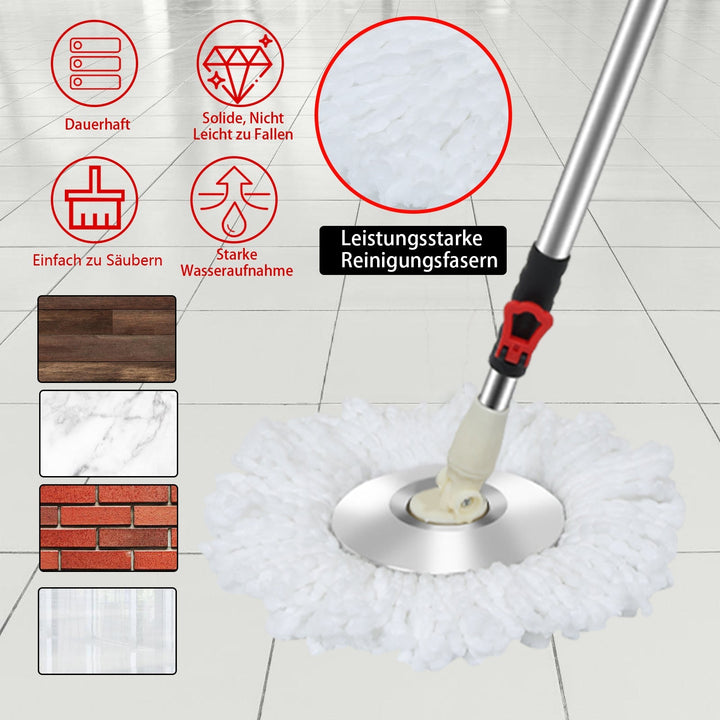 Moppesett Gulvmopp med bøtte | Skanto