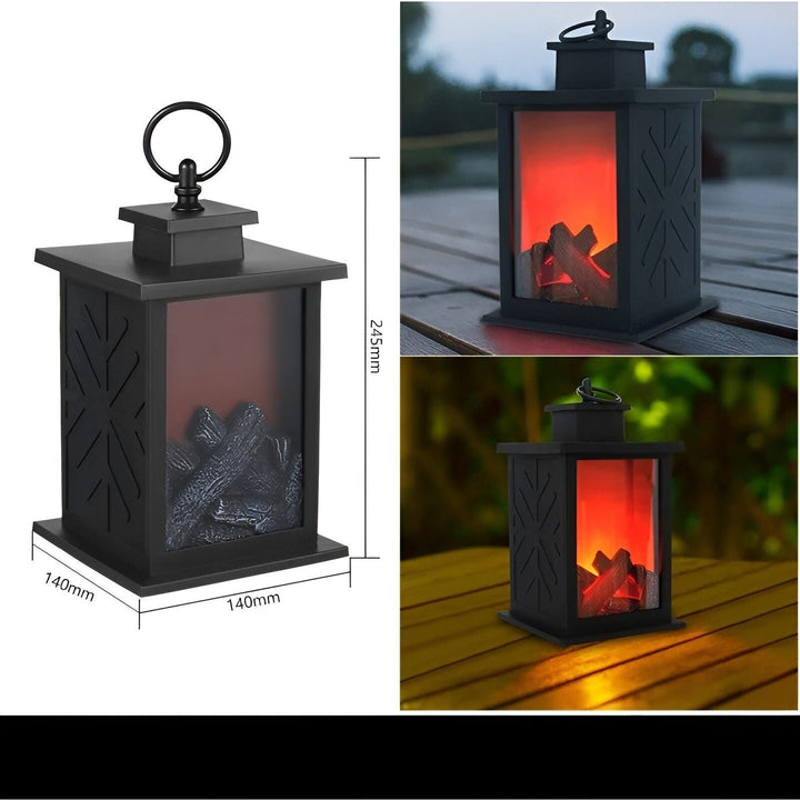 Skanto | RadiantFlame LED Lantern – Realistisk Flamme Bordlampe for Koselig Atmosfære Belysning