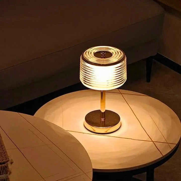 Skanto | LED Ring Bordlampe med Multi-Lags Skjerm