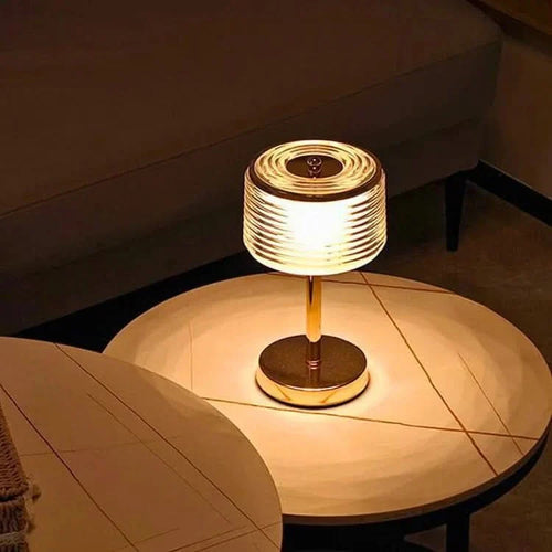 Skanto | LED Ring Bordlampe med Multi-Lags Skjerm