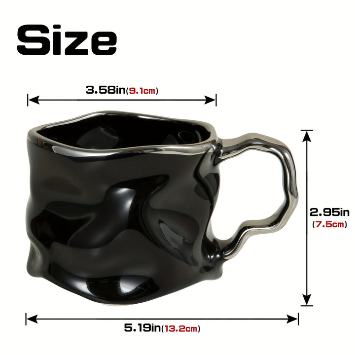 CreArt Mug – Håndlaget keramisk kaffekopp med unikt krøllet design | Skanto