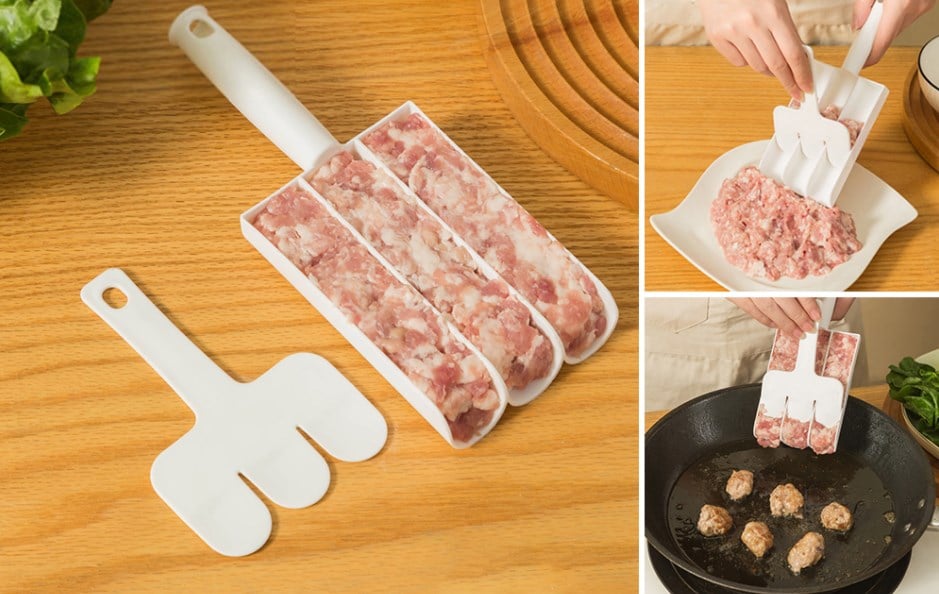 Skanto | 👍🧑‍🍳Kreativ kjøkken trippel kjøttbollemaskin🥩