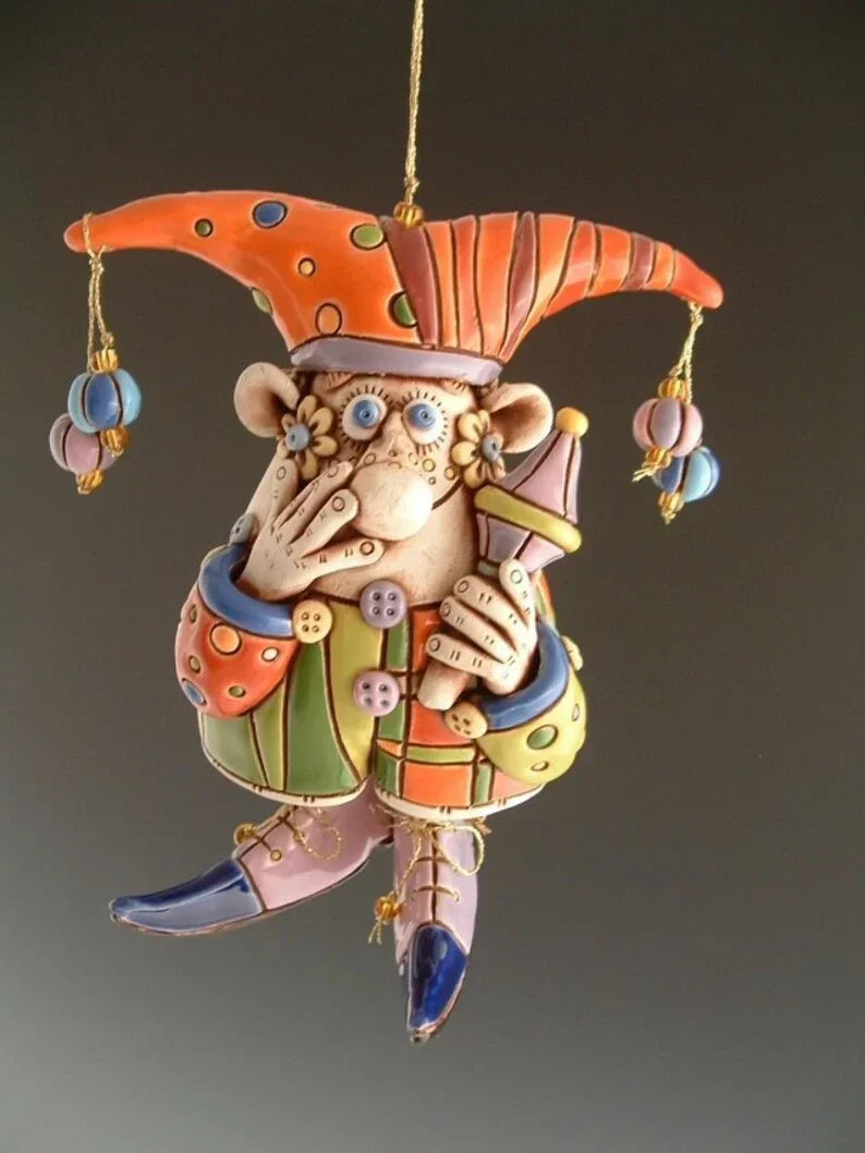 Skanto | Fargerike Jester Klokke Ornamenter