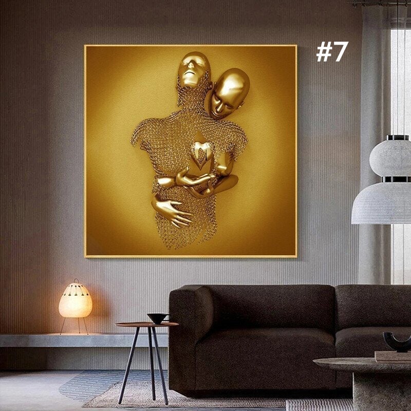 Skanto | Figurstatue av metall Kunst Veggdekorasjon