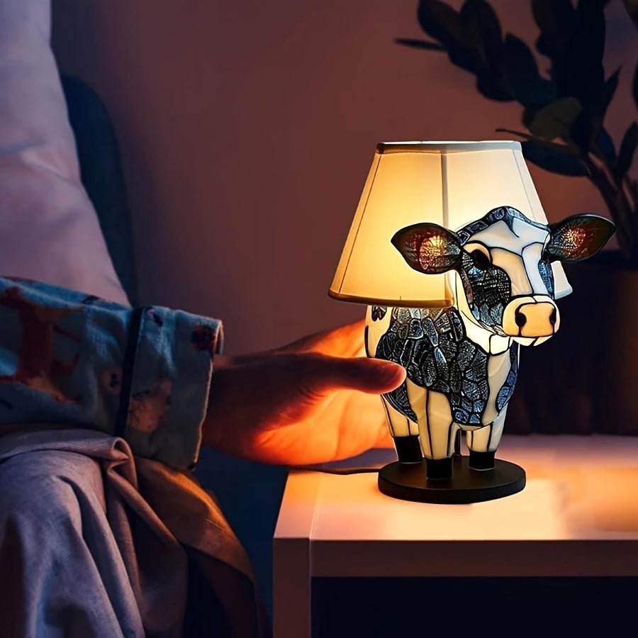 Skanto | Kreativ Ku Bordlampe - Lys Opp Dine Netter - Unik Design - Beroligende Atmosfære