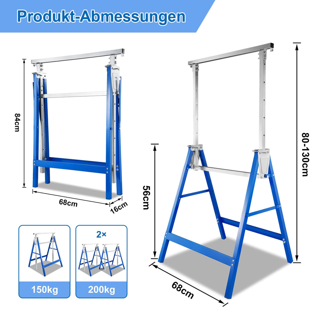2x Stillstandere Folding Stands 7-fold høydejusterbare | Skanto
