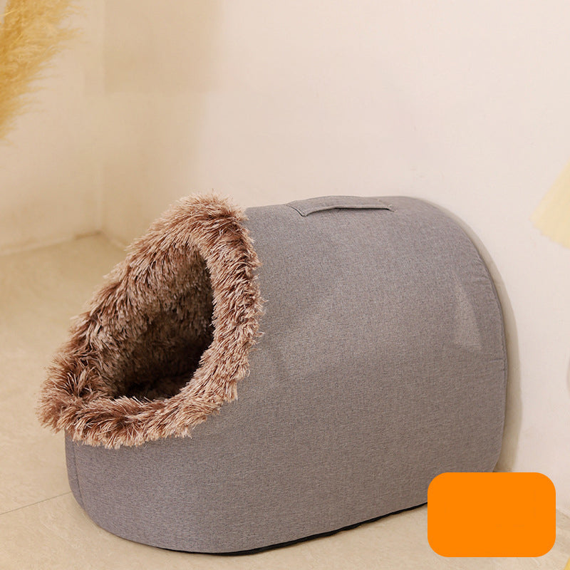Skanto | CozyNest Dyre Hule Seng | Varm og komfortabel huleplass for din pelsete venn
