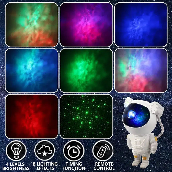 Skanto | Astronaut Galaxy Prosjektor Flere Moduser Galaxy Nattlys med Fjernkontroll