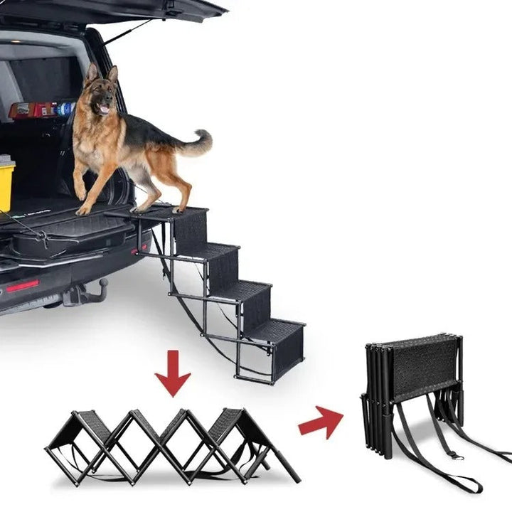 Folding Car Stair for Dogs | Safe Climbing for Puppies | Skanto