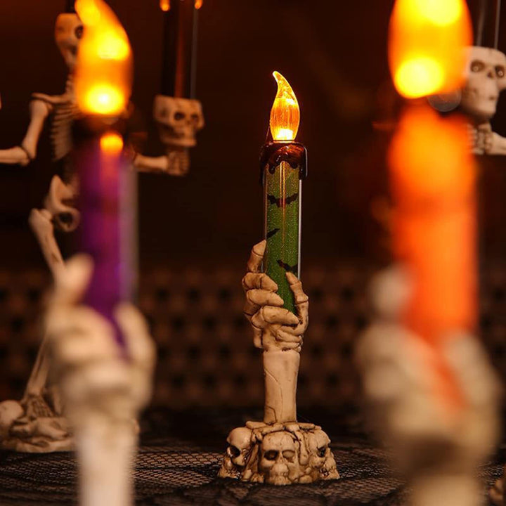 Skanto | Halloween Spøkelse Hånd Elektronisk Skjelett Lys Halloween Fest Bar Rekvisitter Dekorasjon Glitter Lampe