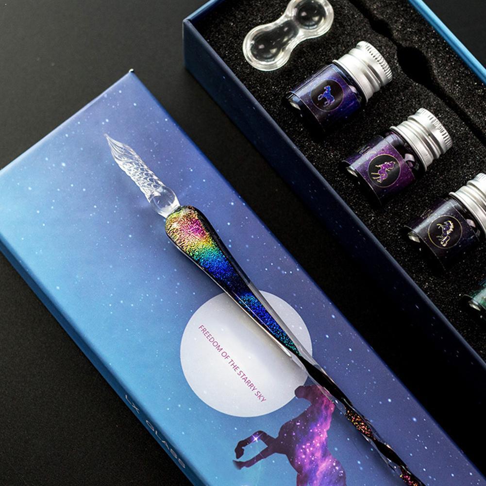 Skanto | Kalligrafi Glass Dyp Penne Inks Sett