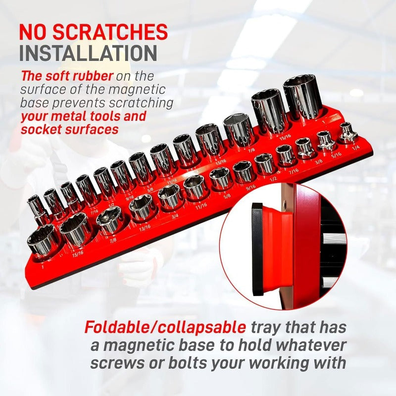 Heavy-Duty Magnetisk Socket Organizer Skanto
