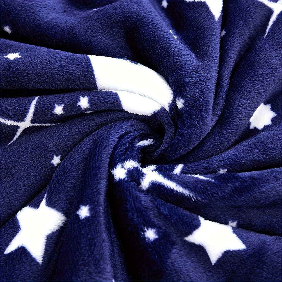 MeteorFleece – Myk Fleece Teppe med Meteor Mønster Skanto