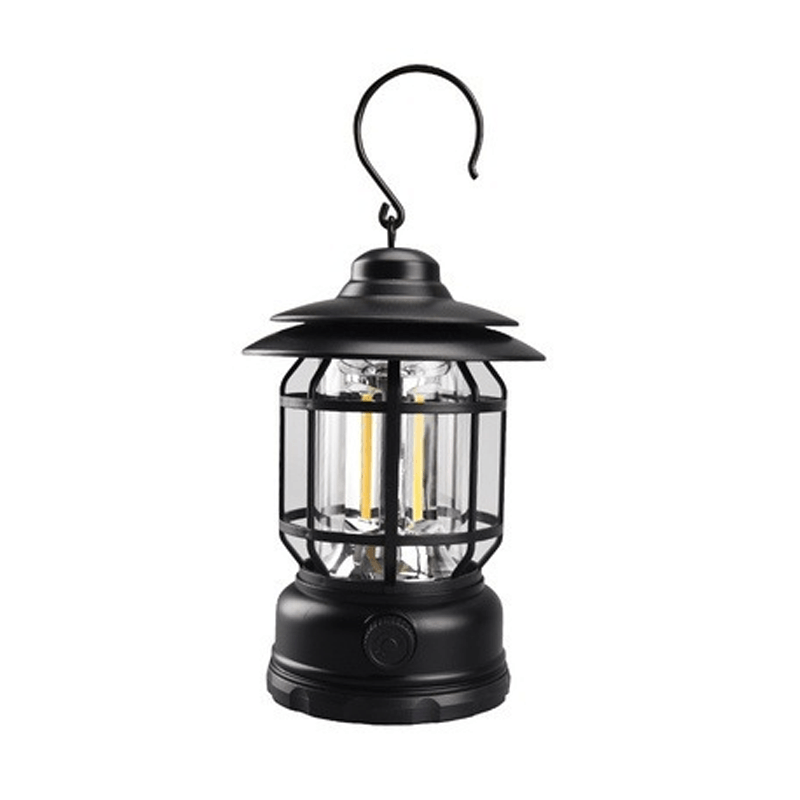 Portae Retro-Campinglampe - VintageGlow, LED-Campinglampe for utendørs, hage og eventyr