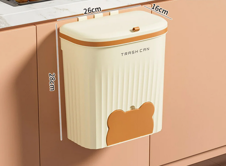 EcoBin Kjøkken- og Badveggsøppelbøtte – 8,5L / 12L med Lokk Skanto