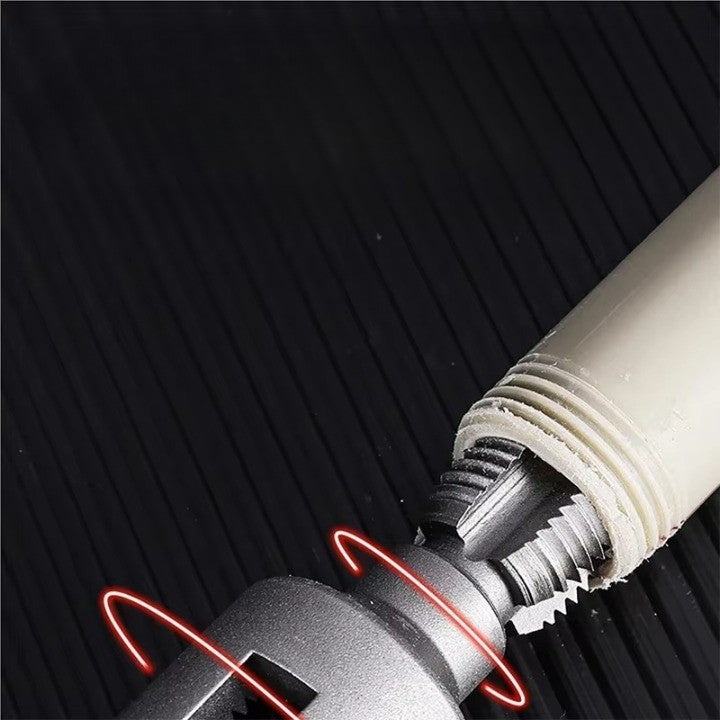Pipe Thread Reamer & Edge Cutter Drill Attachment Tool | Skanto
