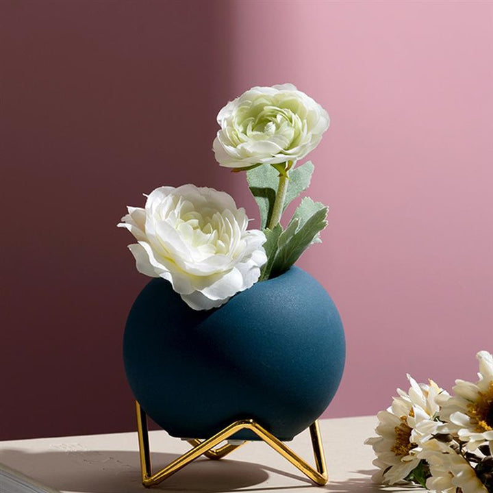 Skanto | Abstrakte Farger Keramiske Blomsterpotter med Stativ