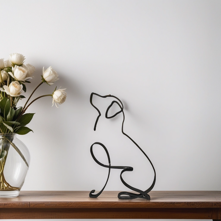Skanto | Artipaws Abstrakt Hundeskulptur | Moderne design | Høy kvalitet kunstfigur | For hylle & bord