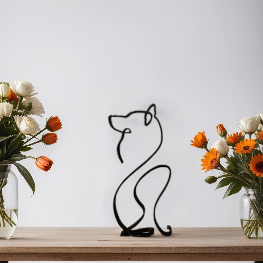 Skanto | Artipaws Abstrakt Hundeskulptur | Moderne design | Høy kvalitet kunstfigur | For hylle & bord