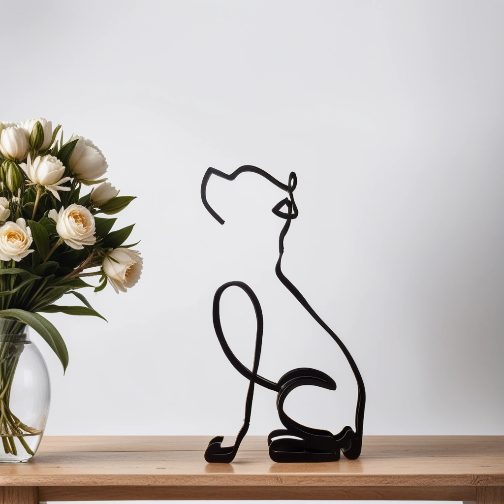 Skanto | Artipaws Abstrakt Hundeskulptur | Moderne design | Høy kvalitet kunstfigur | For hylle & bord
