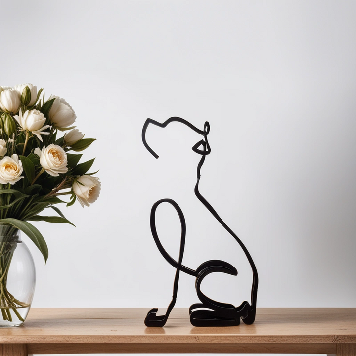 Skanto | Artipaws Abstrakt Hundeskulptur | Moderne design | Høy kvalitet kunstfigur | For hylle & bord