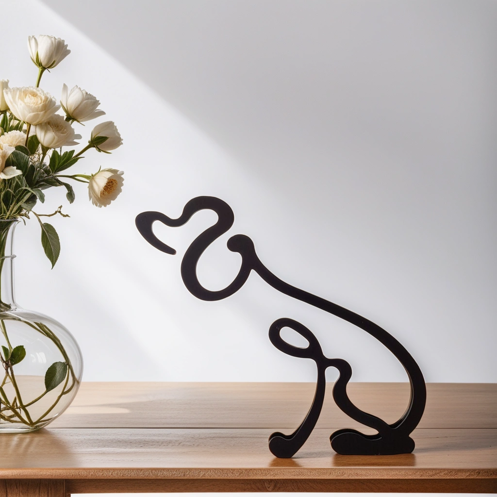 Skanto | Artipaws Abstrakt Hundeskulptur | Moderne design | Høy kvalitet kunstfigur | For hylle & bord