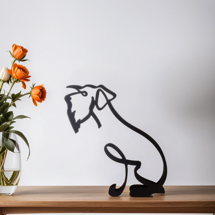 Skanto | Artipaws Abstrakt Hundeskulptur | Moderne design | Høy kvalitet kunstfigur | For hylle & bord