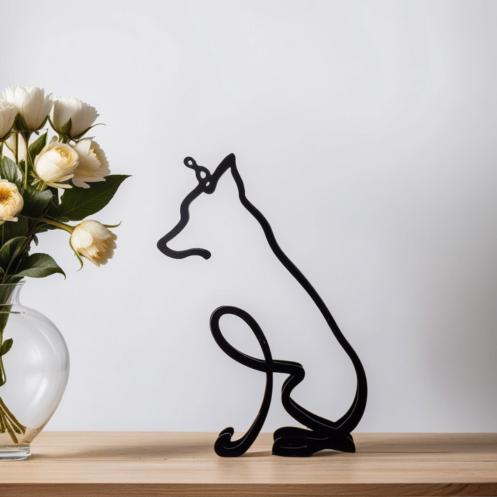 Skanto | Artipaws Abstrakt Hundeskulptur | Moderne design | Høy kvalitet kunstfigur | For hylle & bord