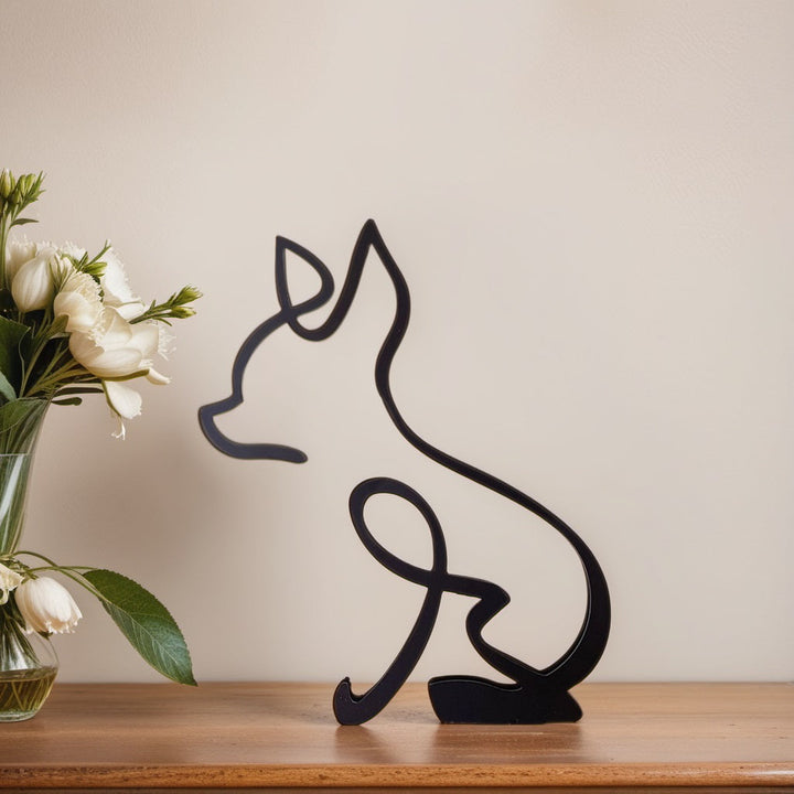 Skanto | Artipaws Abstrakt Hundeskulptur | Moderne design | Høy kvalitet kunstfigur | For hylle & bord