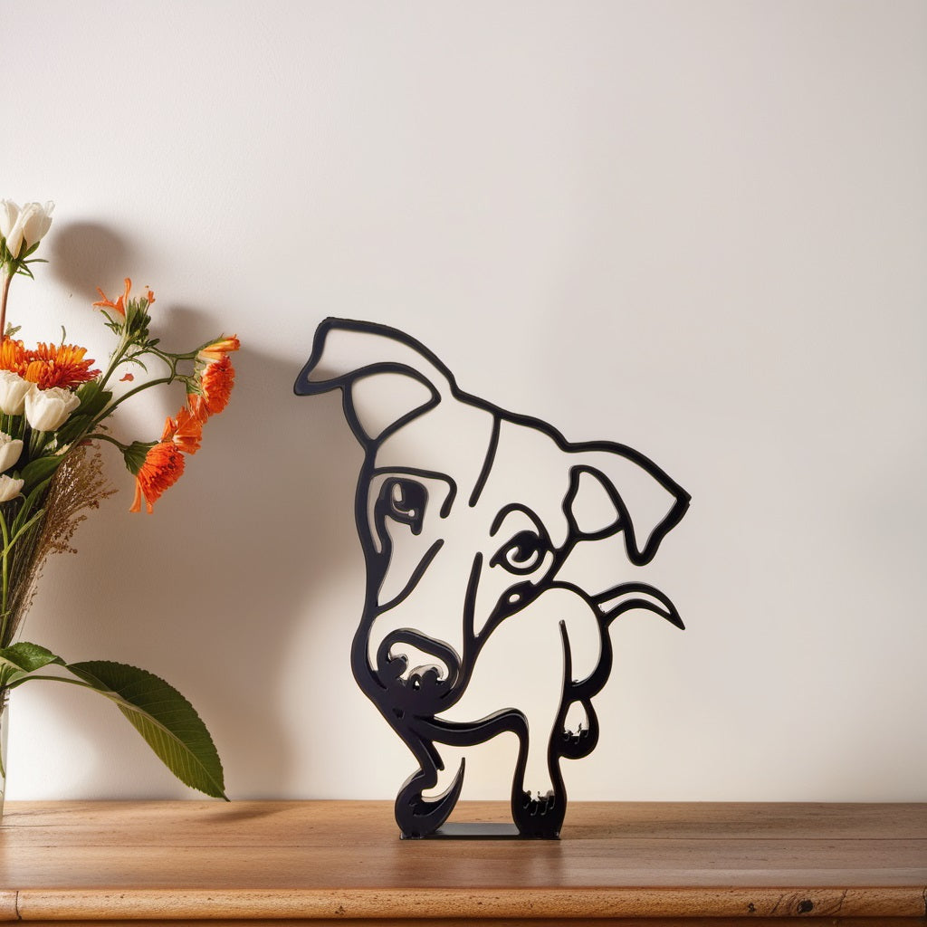 Skanto | Artipaws Abstrakt Hundeskulptur | Moderne design | Høy kvalitet kunstfigur | For hylle & bord