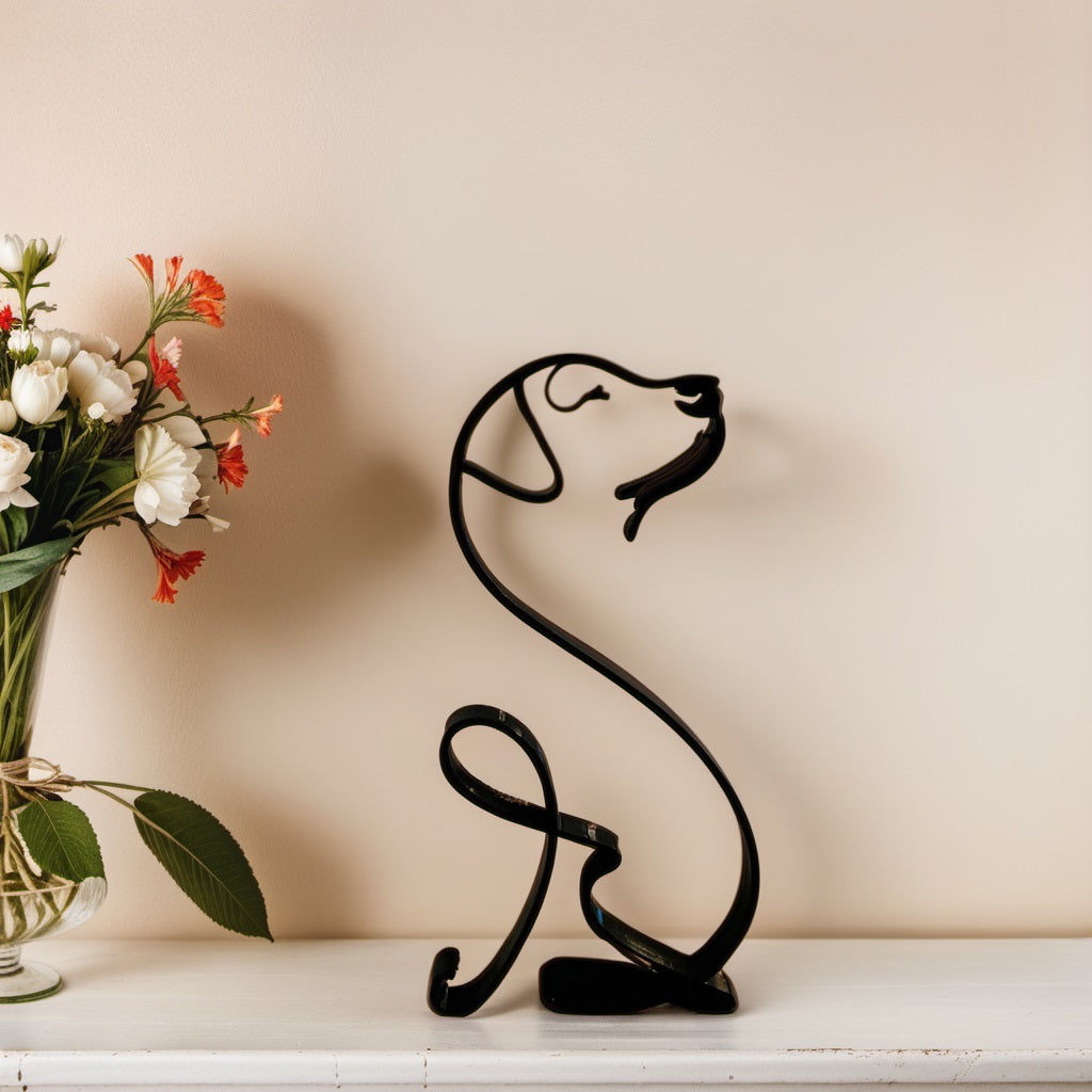 Skanto | Artipaws Abstrakt Hundeskulptur | Moderne design | Høy kvalitet kunstfigur | For hylle & bord