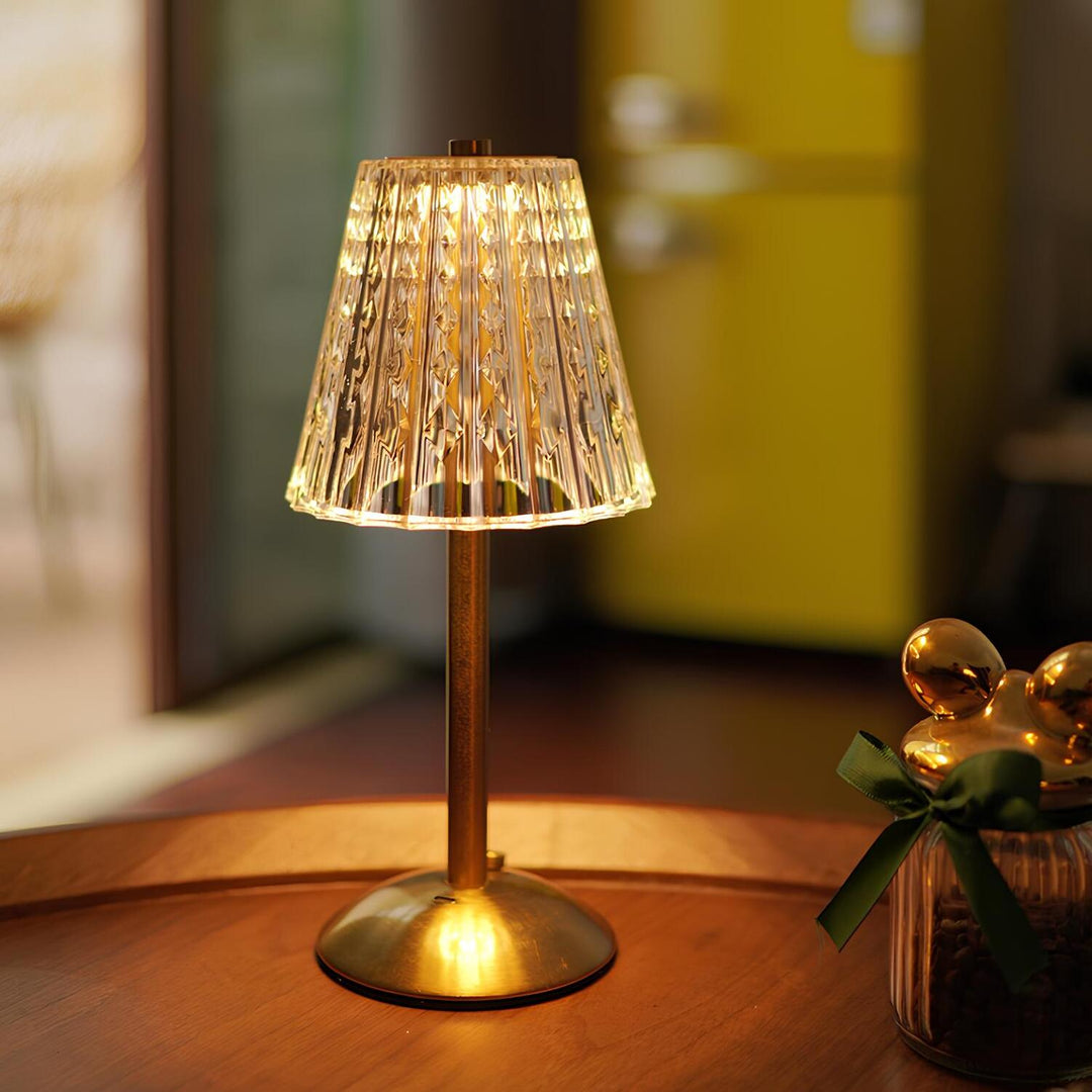 Golden Crystal Table Lamp - Aurora Luxe | Skanto