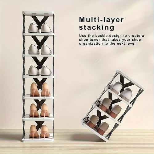 Narrow Shoe Rack Tower | Skanto