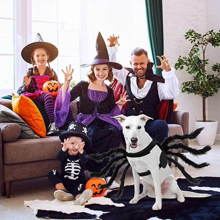 Skanto | Morsomt Pelshund Halloween Kostyme | Edderkopp Design