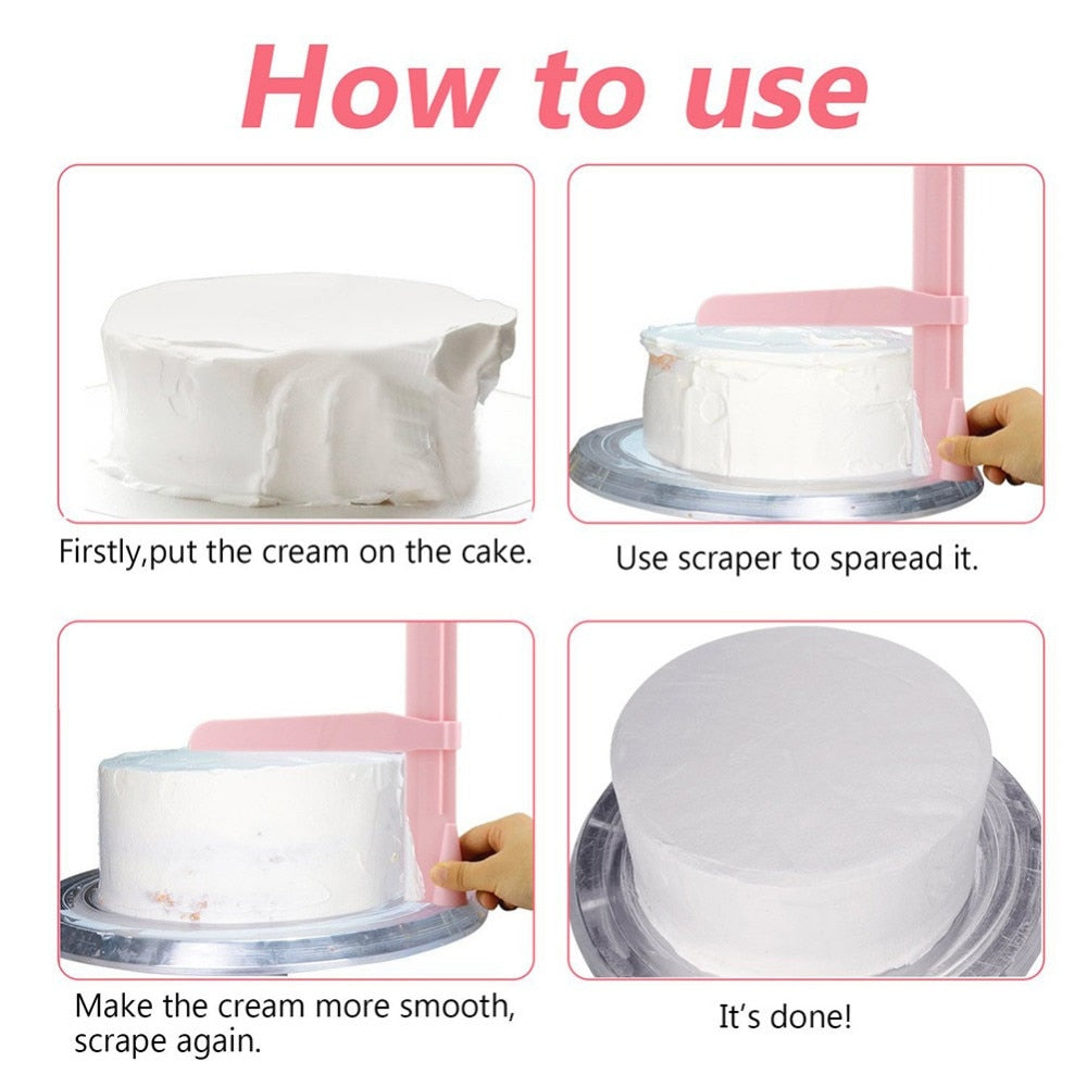Justerbart Kake Skraper Fondant Spatel Krem Kake Kant Glatter | Skanto