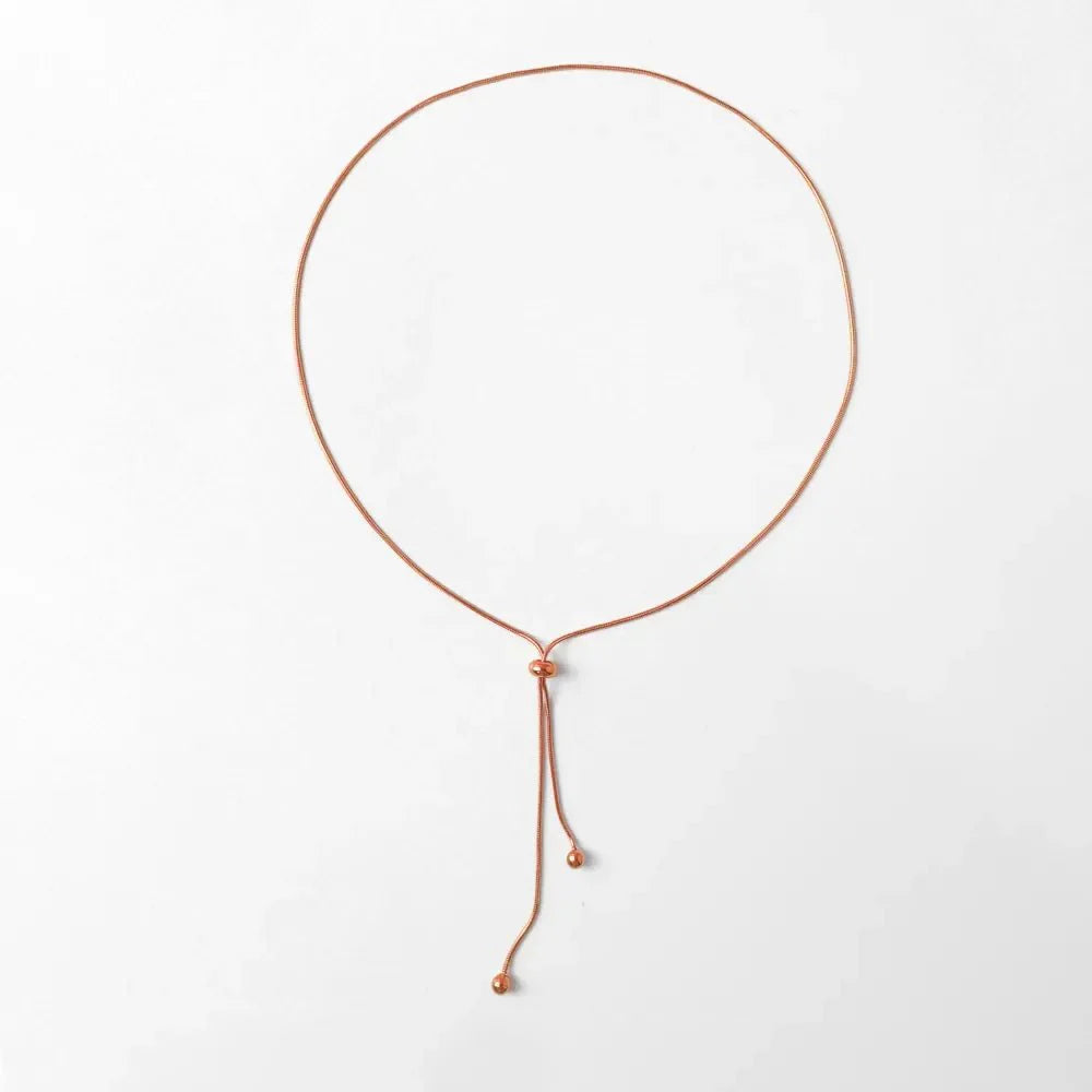 Skanto | Justerbar Slangekjede Lariat Halskjede