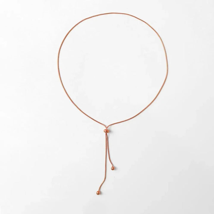 Skanto | Justerbar Slangekjede Lariat Halskjede