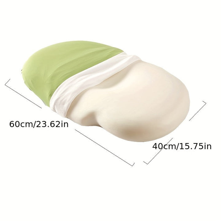 1pc Oval Macaron Pute Cervical Hukommelses Skum Pute, Kjølende Seng Pute For Søvn - Nakke Pute For Smertelindring Søvn, Kontur Støtte Ergonomisk Pute For Side Rygg Mage Sovere Ved Å Bruke Høy Og Lav Deling | Skanto