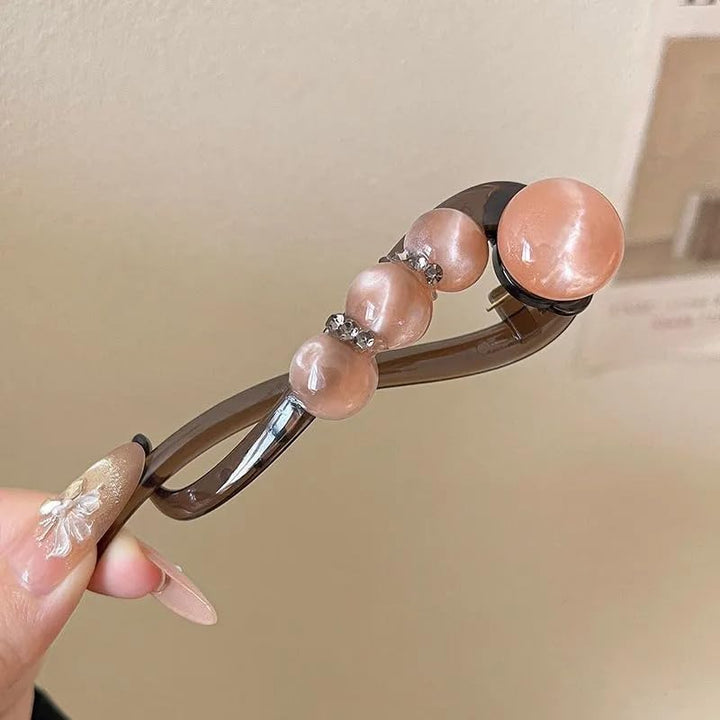 Skanto | Elegant Rose Pearl Twist Hårnål