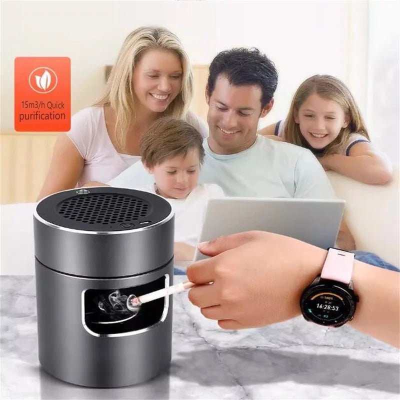 AEROCLEAN – Intelligent, rauchfreier Aschenbecher med Akku og HEPA-filter