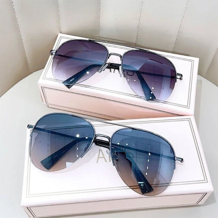 Skanto | AEROVIEW SHADES – Gradient Pilot Solbriller med UV400 Beskyttelse for Menn