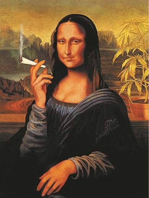 Skanto | Aesthetic Funny Mona Lisa Canvas Plakat